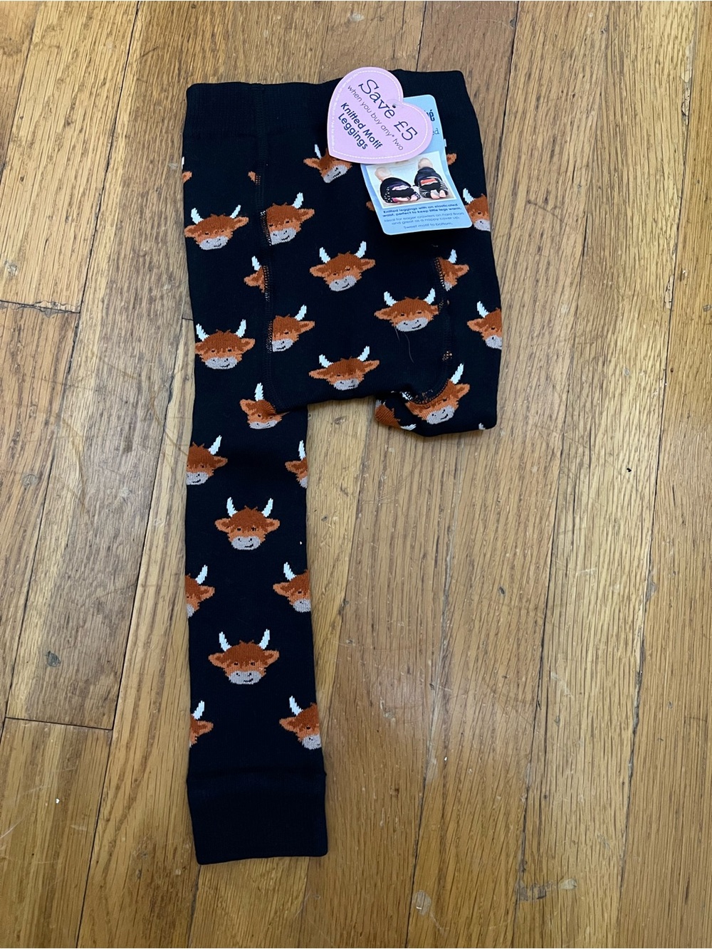 NWT Jojo Maman Bebe Highland Cow Leggings